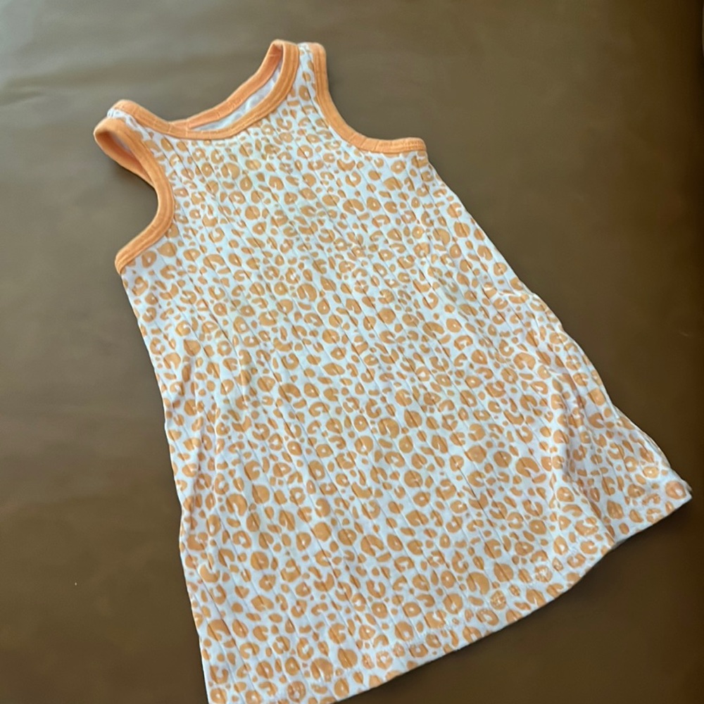 Cat & Jack 12 month sleeveless dress pink and Orange cheetah print